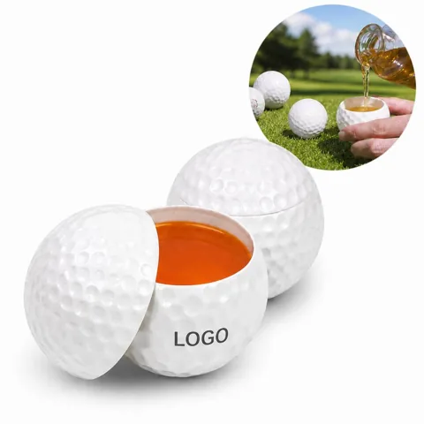Golf Ball Shot Glass, Dimpled Novelty Drinking Cup