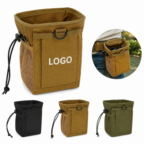 Tactical Dump Pouch for Military Belt, Drawstring Storage