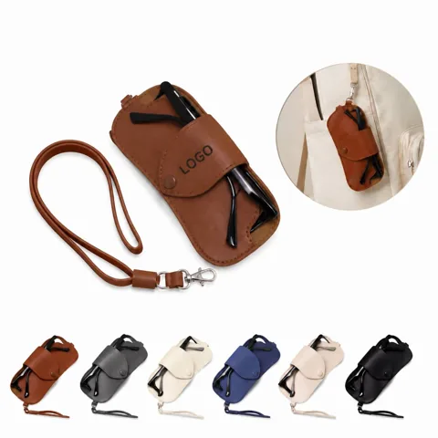 Water-Resistant Neck Glasses Pouch with Adjustable Strap