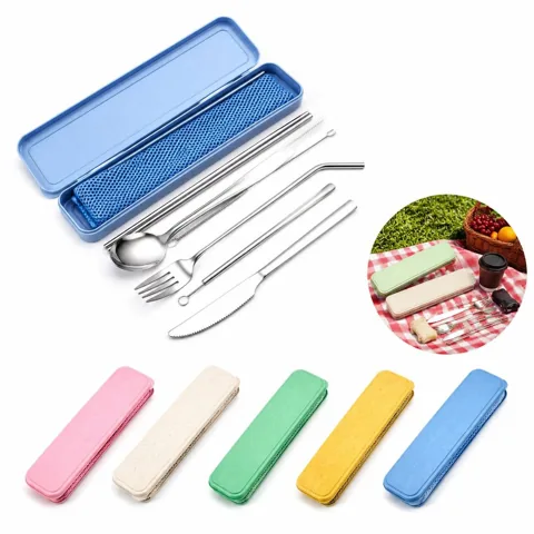 9-Piece Portable Stainless Steel Cutlery Set with Travel 2