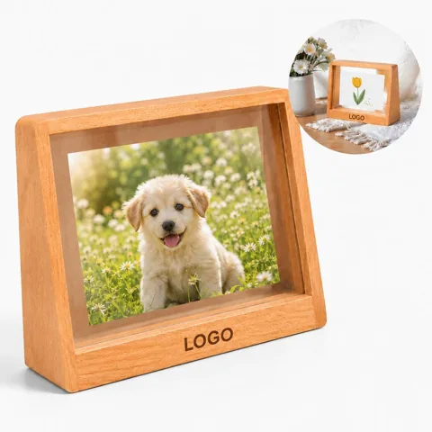 Rustic Wooden Photo Holder Frame for Wedding Party Table