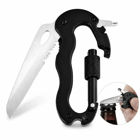5-in-1 Multi Carabiner Tool with Bottle Opener and More 2