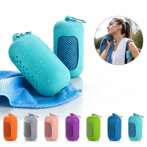 Quick-Dry Cooling Towel with Silicone Storage Bag 2