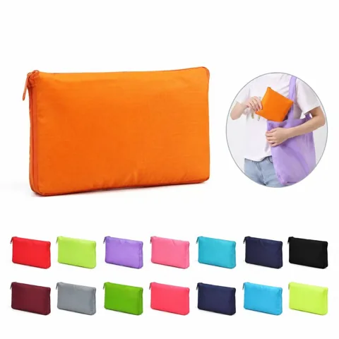 Foldable Oxford Shopping Bag with Pouch, Water-Resistant 2