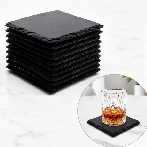 Natural Slate Coaster with Non-Slip EVA Backing 2
