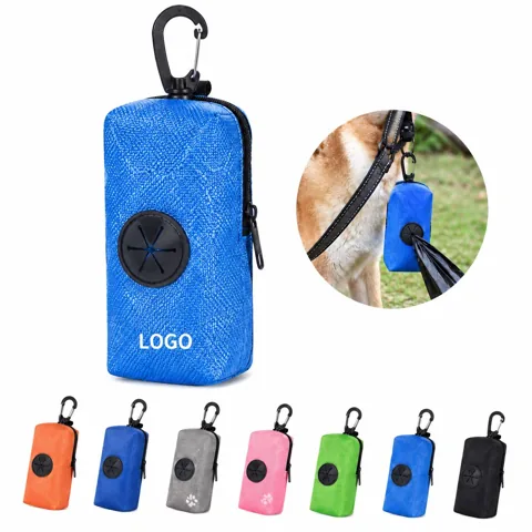 Compact Pet Waste Bag Holder with Leash Clip for Easy