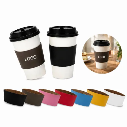 Customizable Disposable Coffee Cup Insulation Sleeves