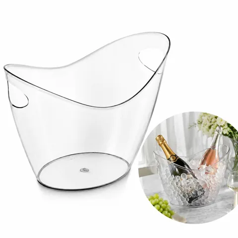 4L Clear PET Beverage Bucket for Ice Chilling 2