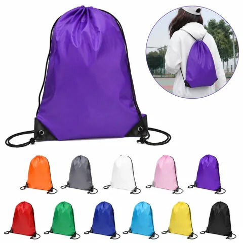 210D Polyester Drawstring Backpack with Adjustable Strap 2