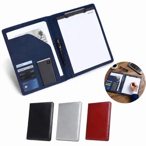 PU Leather A4 Document Folder with 12-Digit Calculator 2