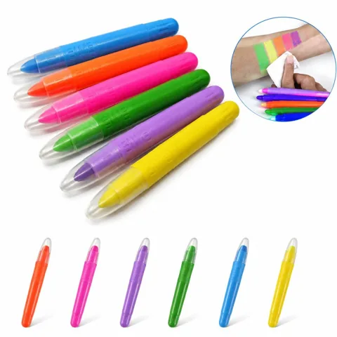 UV Face Paint Crayon Water Soluble Fluorescent Rotary 2
