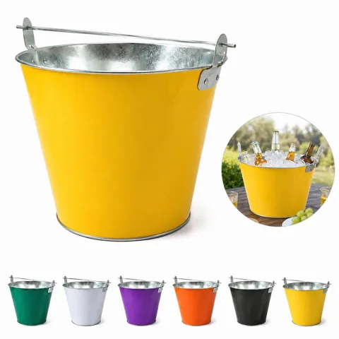 5 qt Galvanized Beer Bucket Ice Pail with Handle for Everyday Use 2