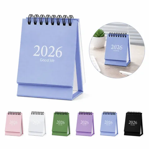 Sturdy Metal Coil Mini Calendar for Desk Organization 2