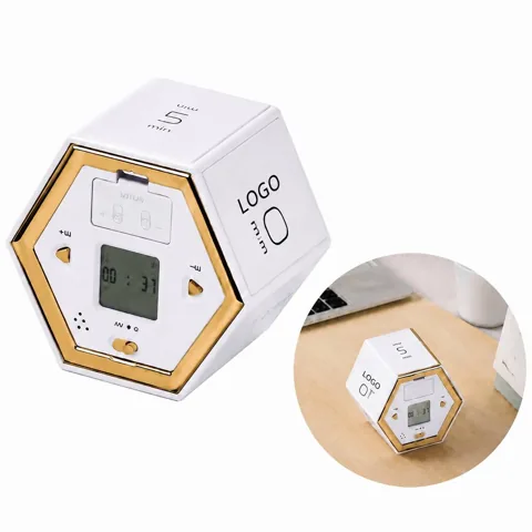CUBE ROLLOVER Timer with Alarm, Digital Flip Cube for Everyday Use