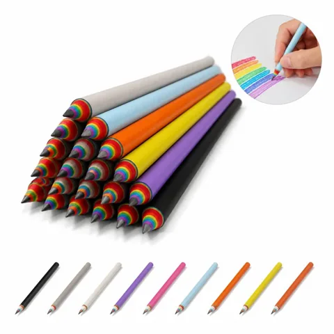 Eco-Friendly Recycled Paper Pencils with Rainbow Lead 2