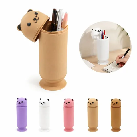 Expandable Silicone Pen Holder with Suction Base for Desk 2
