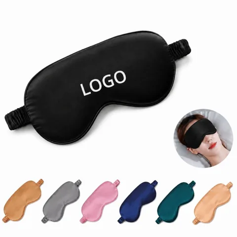 Adjustable Satin Sleep Mask, Breathable Light-Blocking Eye