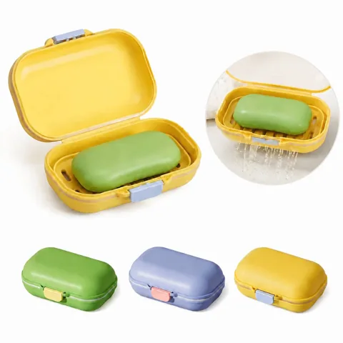 Leakproof Travel Soap Dish with Lid for On-the-Go Hygiene 2