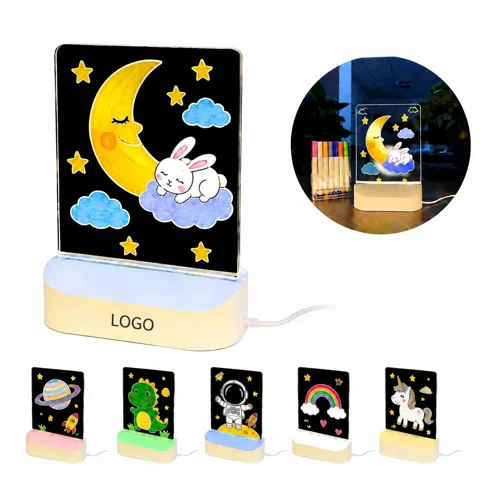USB LED Message Board with 7-Color Acrylic Display and More