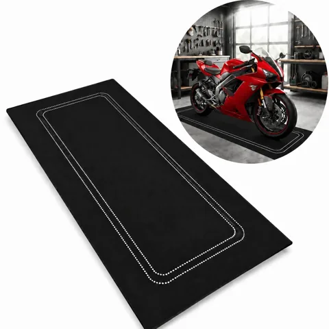 Motorcycle Parking Mat, Non-Slip Garage Floor Protector 2
