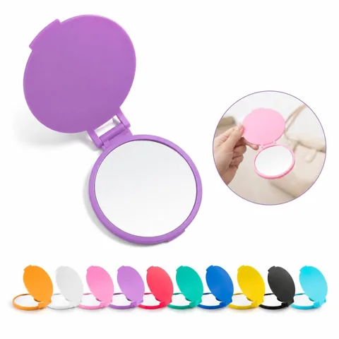 Compact Foldable Round Makeup Mirror for Travel 2