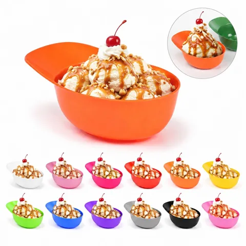 8 oz Baseball Helmet Ice Cream Bowl, Plastic Dessert Cup 2