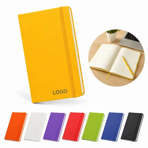 A6 Elastic PU Notebook with Secure Band Closure
