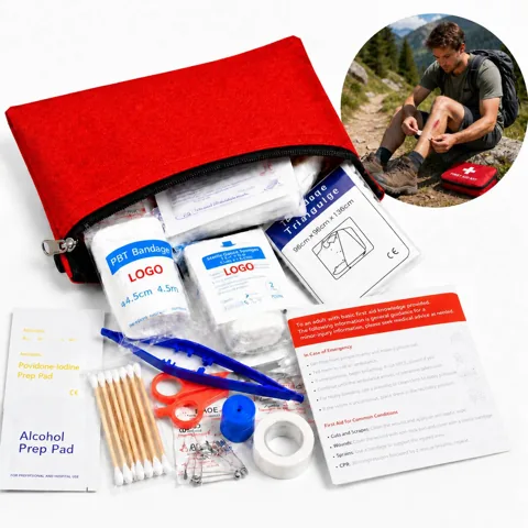 Compact 14-Piece First Aid Kit for Home, Travel & Outdoor