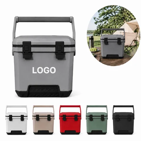 Portable 24QT Hard Cooler Ice Chest with Handle for Camping