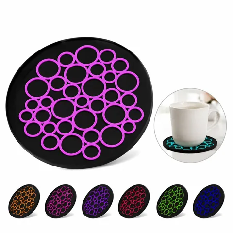 Custom Silicone Coaster Set, Non-Slip Heat-Resistant 2