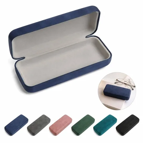 Soft Suede Glasses Case with Plush Protective Lining 2