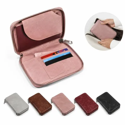 RFID-Blocking PU Leather Passport Wallet with Multiple Card 2