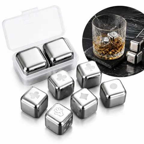 Reusable Stainless Steel Whiskey Ice Cubes with Cooling 2