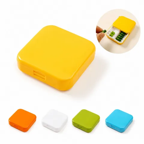 Food-Grade Push-Pull Two-Compartment Pill Case for Travel 2