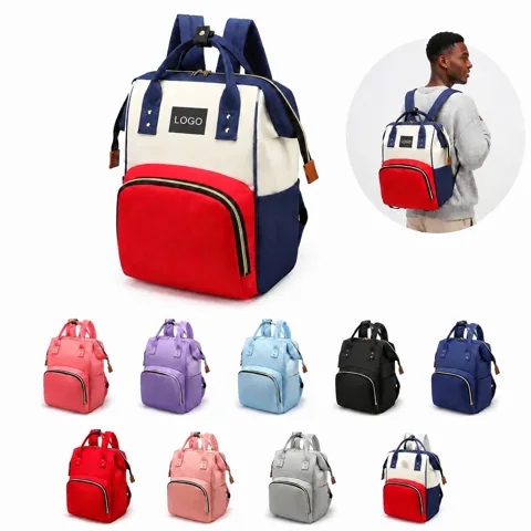 Waterproof Oxford Multi-Function Diaper Bag with Storage