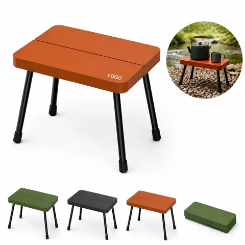 Foldable Camping Stool with Storage Pockets, Portable