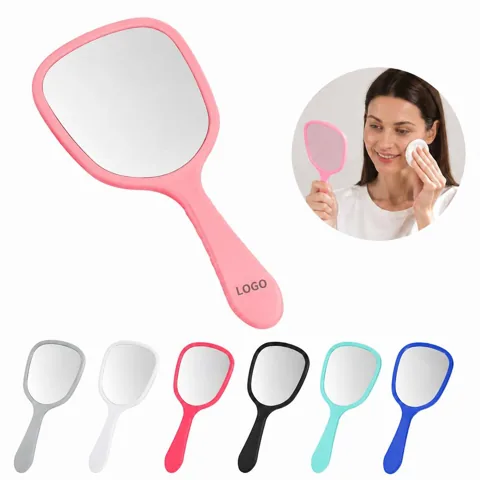 Compact Plastic Hand Mirror for On-the-Go Grooming