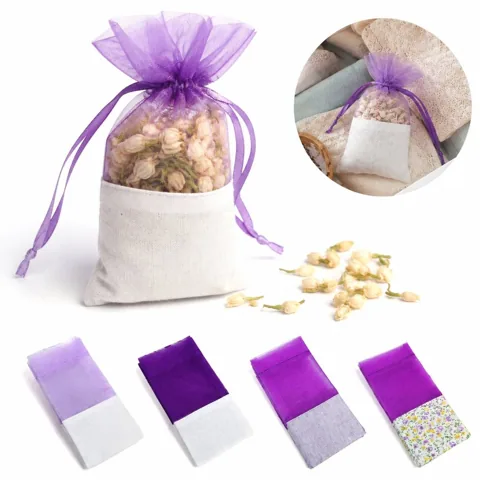 Natural Jasmine Sachet for Drawers Closets, Long-Lasting 2