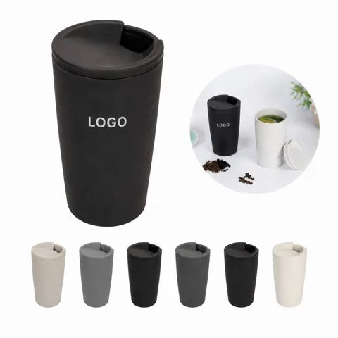 17 oz Wheat Straw Cup with Lid, Eco-Friendly Reusable for Everyday Use
