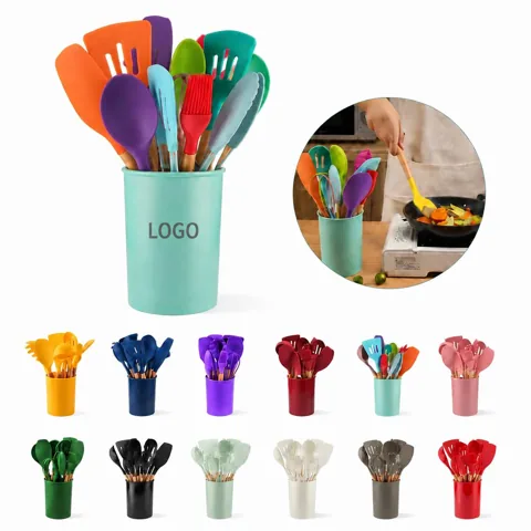 12-Piece Food-Grade Silicone Kitchen Utensil Set,