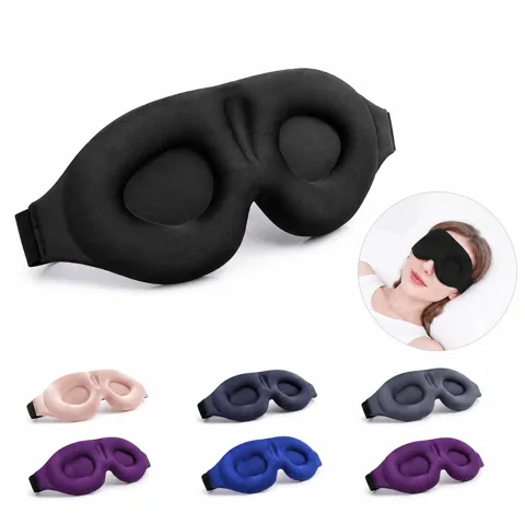 3D Contoured Sleep Mask, Breathable Eye Mask for Light 2
