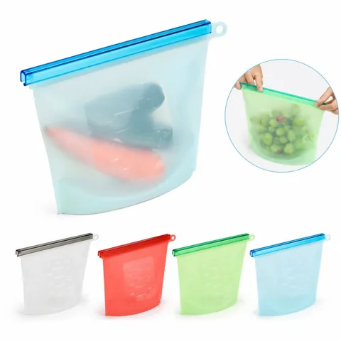 Reusable Leakproof Silicone Food Storage Bags for Freshness 2
