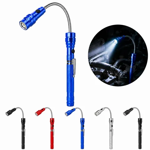 Magnetic Telescopic LED Flashlight with Hands-Free Base 2