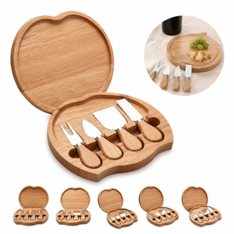 Stainless Steel Cheese Knife Set with Wooden Handles, 2