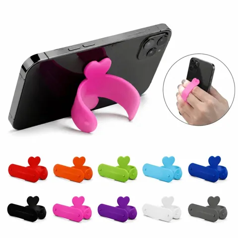 Silicone Phone Stand with Finger Grip, Foldable Kickstand 2