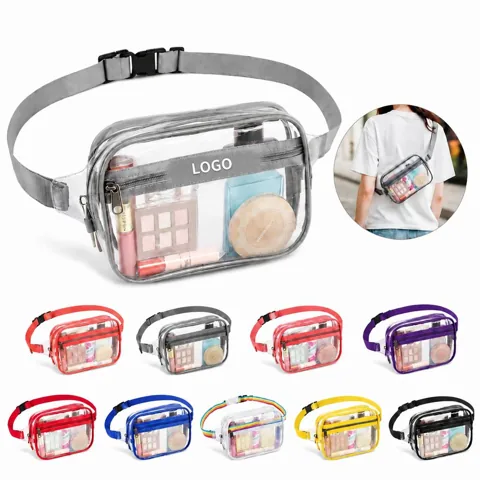 Clear Transparent Fanny Pack with Adjustable Strap for Everyday Use