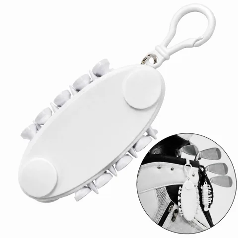 Golf Tee Holder with Buckle, 8-Piece Multi-Slot Set for Bag 2
