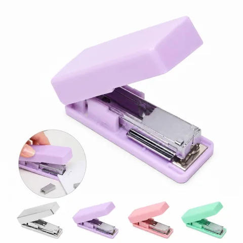 Macaron Mini Desktop Stapler, 20-Sheet Capacity, Compact 2