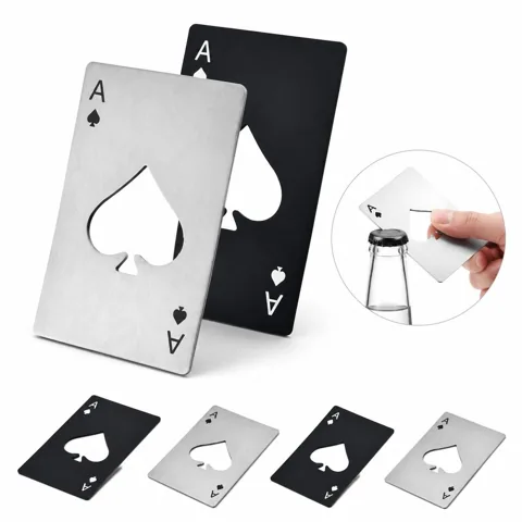 Poker-Shaped Stainless Steel Bottle Opener for Beer & Soda 2