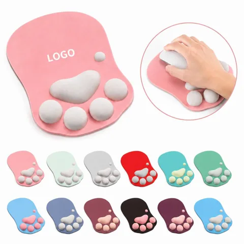 Ergonomic Cat Paw Mouse Pad with Wrist Support